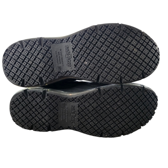 SafeTstep Men’s Black Slip Resistant Comfort Work Shoes Sneakers Size 10.5W Wide - Picture 10 of 11